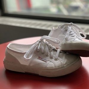 EUC Superga white canvas sneakers size 36/6